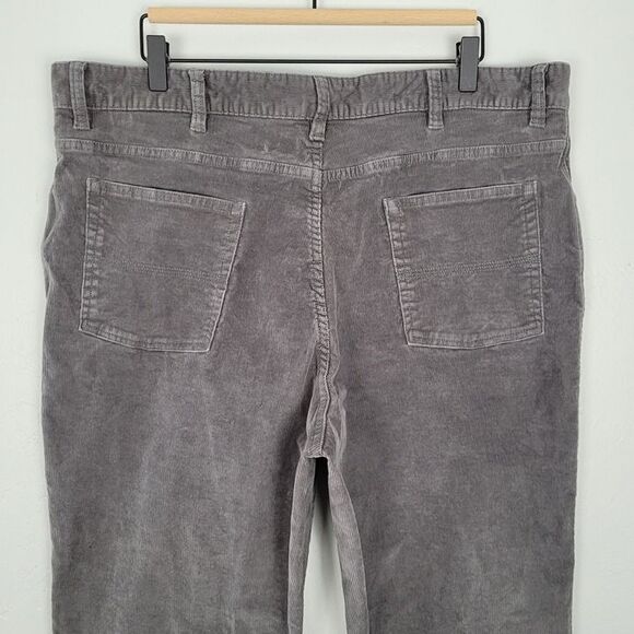 L.L. Bean Size 38x34 Corduroy Pants Natural Fit Stretch Straight Leg Gray - Picture 5 of 10